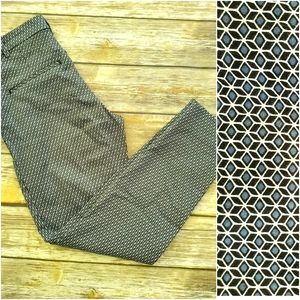 H&M Geometric Pattern Cigarette Trousers
